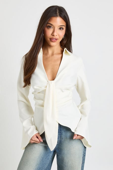 Drape Cinched Shirt - Image 1