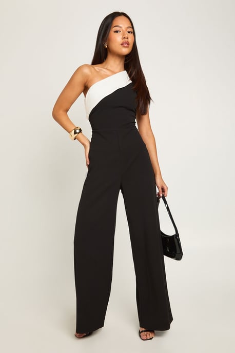 Petite Mono Wide Leg Jumpsuit - Image 3