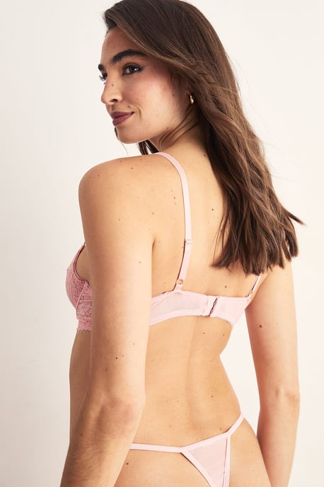 Bow Detail Lace Lingerie Set - Image 4