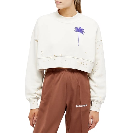 Palm Angels Pxp Geschilderde Cropped Crewneck Boter - Image 2