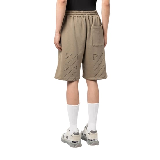 Off-white Off Stitch Skate Sweatshorts Beige - Image 3
