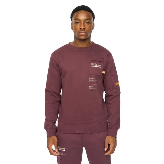 Duck and Cover Heren Applewood Sweatshirt (Raisin) - Image 1