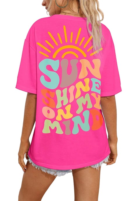 Ljust Rosa Solsken På Mitt Sinne T-shirt - Image 2