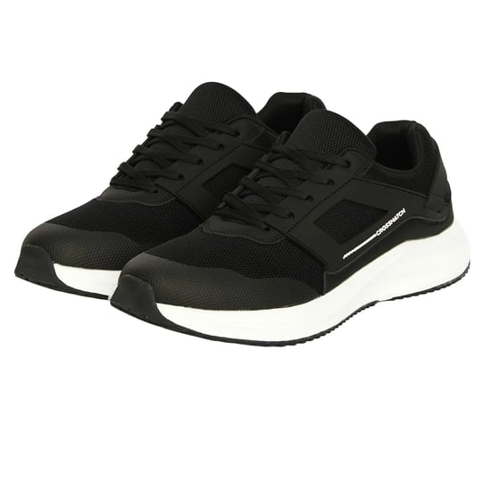 Crosshatch Heren Holywell Flyknit Trainers (Zwart, Wit) - Image 1