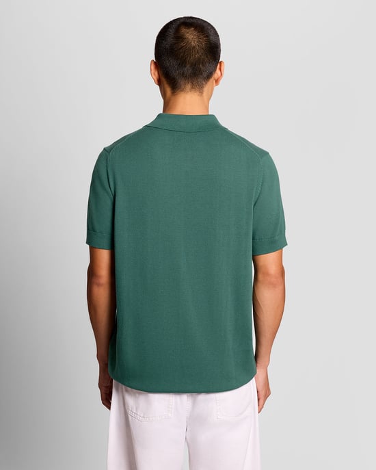 Short Sleeve Polo in Dark Green - Image 2
