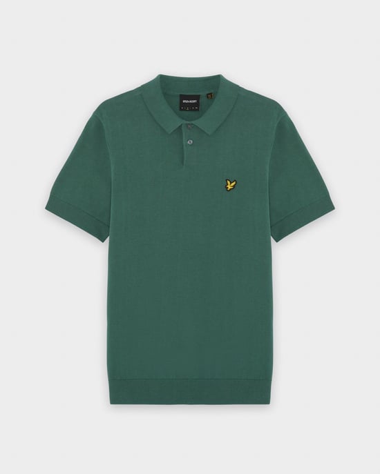 Short Sleeve Polo in Dark Green - Image 3