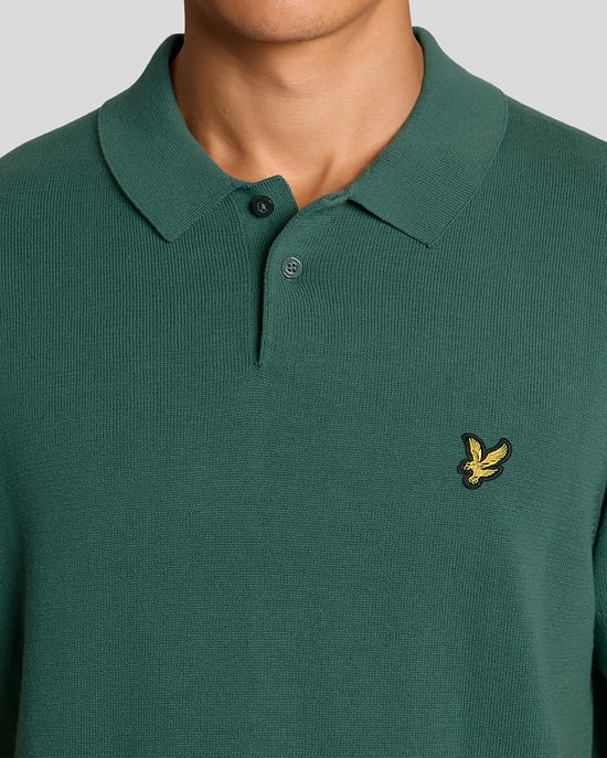 Short Sleeve Polo in Dark Green - Image 4