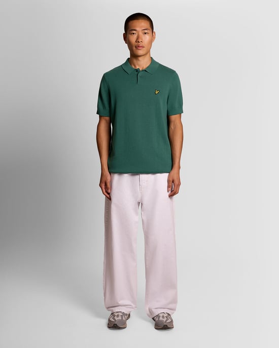 Short Sleeve Polo in Dark Green - Image 5