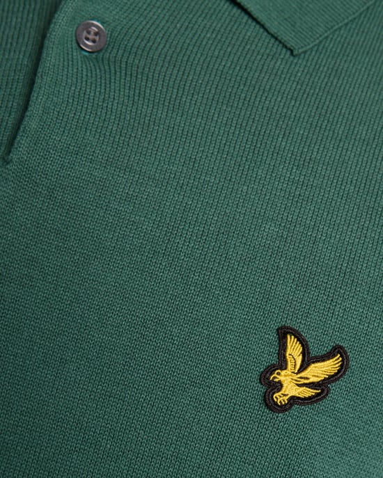 Short Sleeve Polo in Dark Green - Image 6