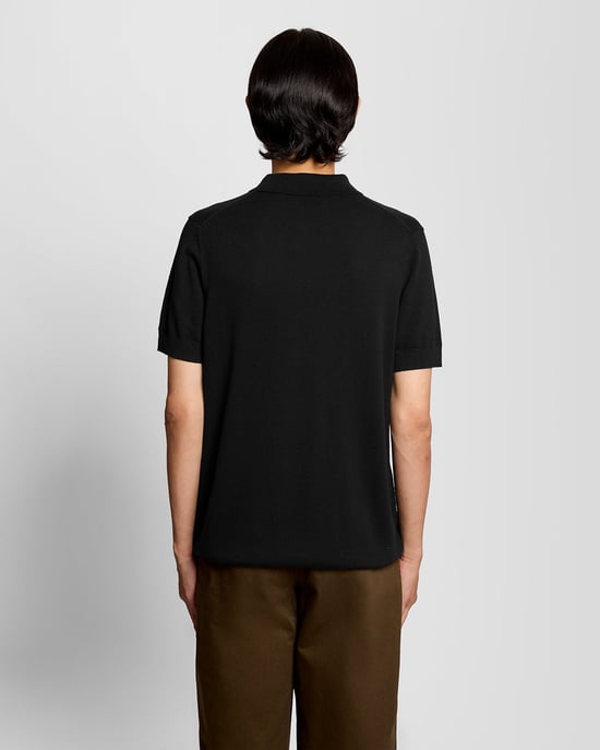Short Sleeve Polo in Black - Image 2