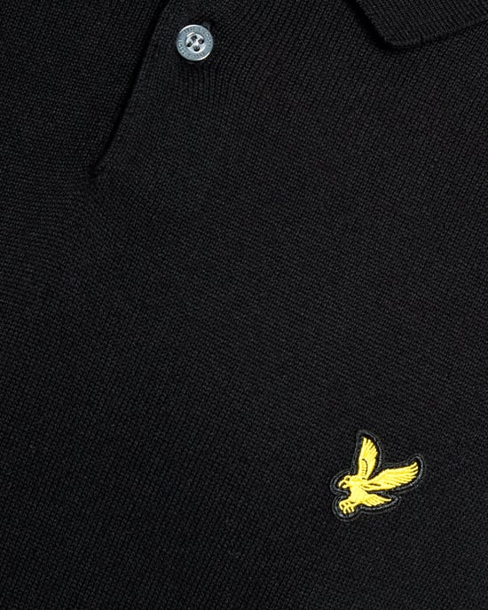 Short Sleeve Polo in Black - Image 5