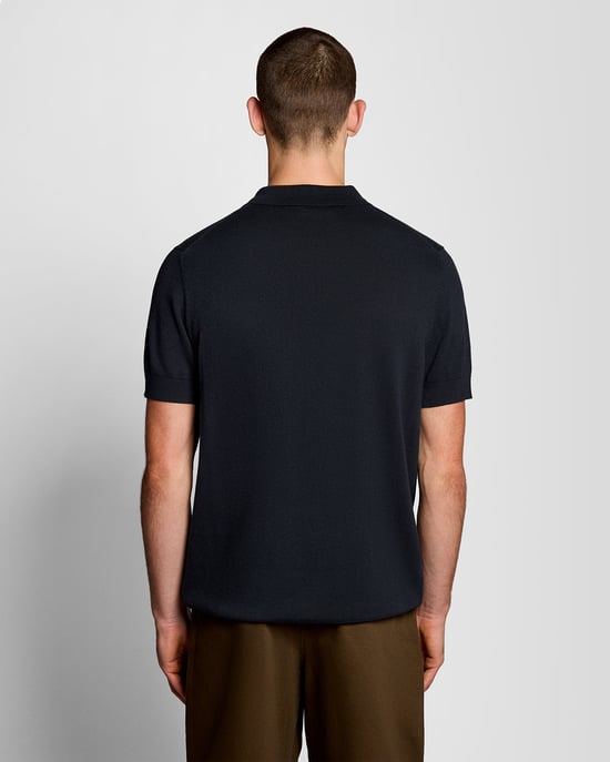 Short Sleeve Polo in Dark Blue - Image 2