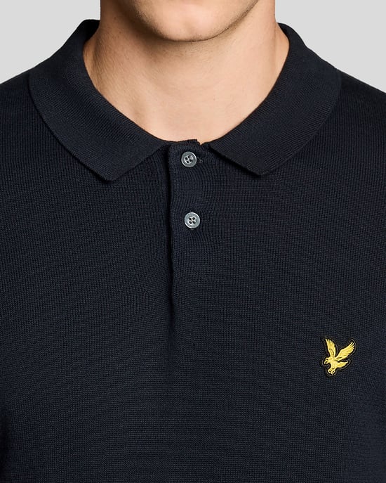 Short Sleeve Polo in Dark Blue - Image 3