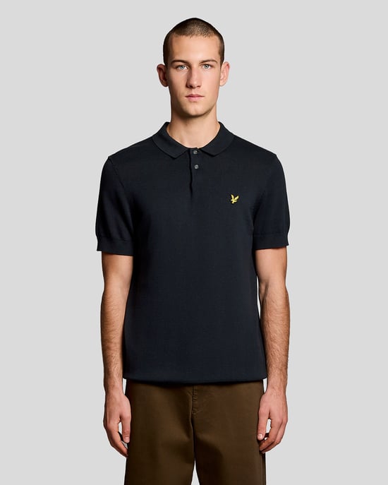 Short Sleeve Polo in Dark Blue - Image 6