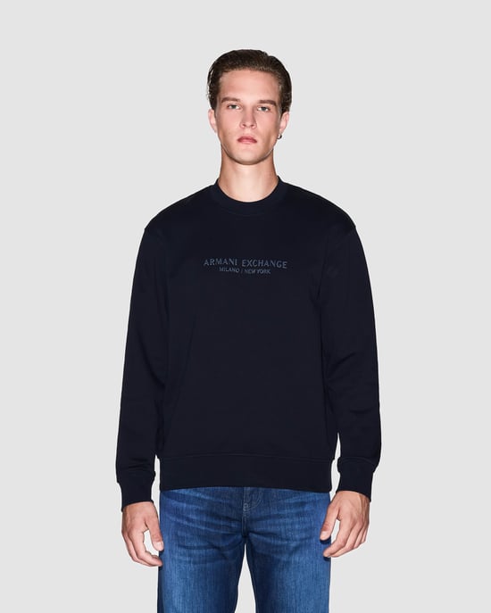 Crewneck Sweatshirt in Donkerblauw - Image 1