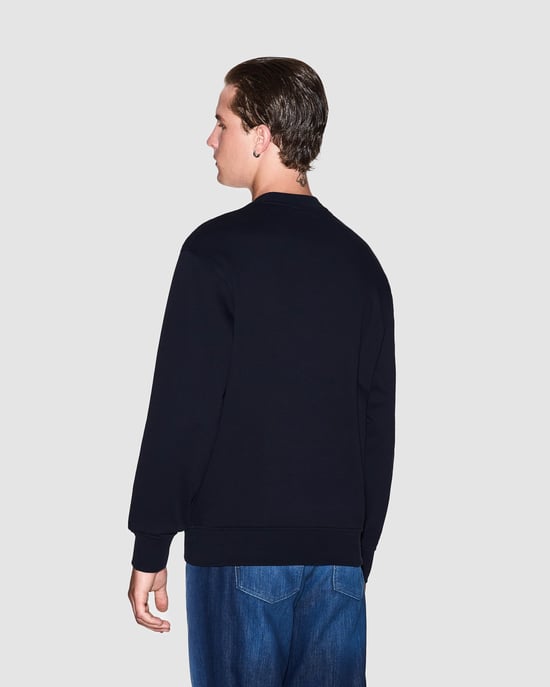 Mörkblå Crew Neck Sweatshirt - Image 2