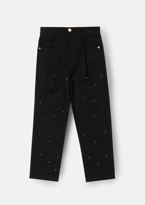 Aylie Beaded Barrel Leg Jean - Image 1