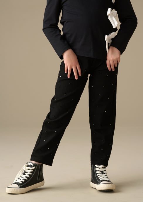 Aylie Beaded Barrel Leg Jean - Image 2