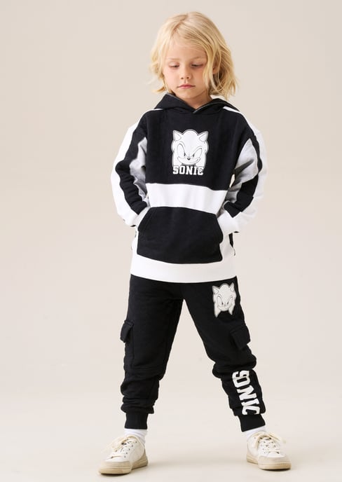 Sonic Black Mix Textured Block Hoody - Image 3