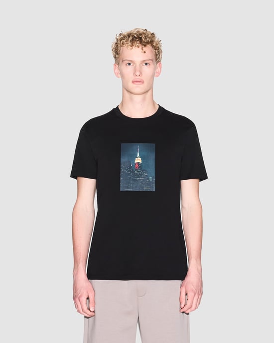 Graphic Print T-Shirt in Black - Image 3