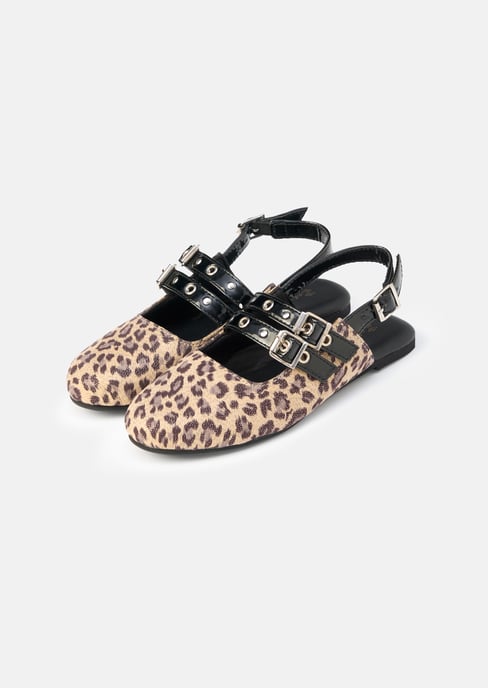 Leopard Buckle Sling Back Shoe - Image 1