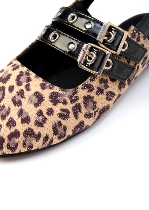Leopard Buckle Sling Back Shoe - Image 3