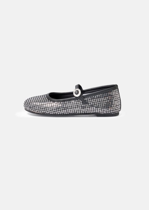 Black Sequin Ballet Pump - Image 3