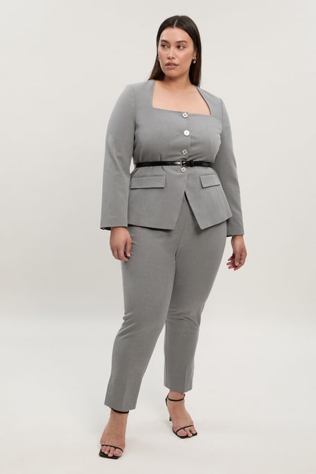 Plus Size Tailored Marl Slim Leg Trouser - Image 1