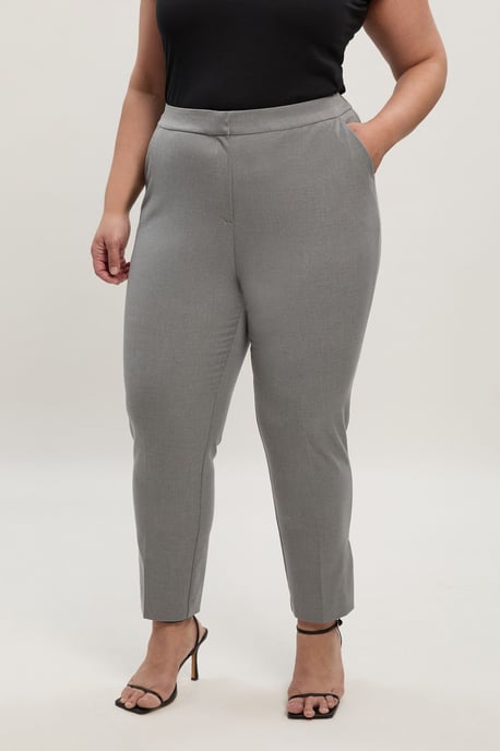 Plus Size Tailored Marl Slim Leg Trouser - Image 2