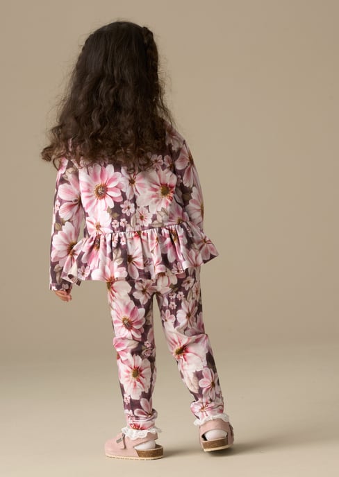 Erica Floral Peplum Top with Matching Legging - Image 3