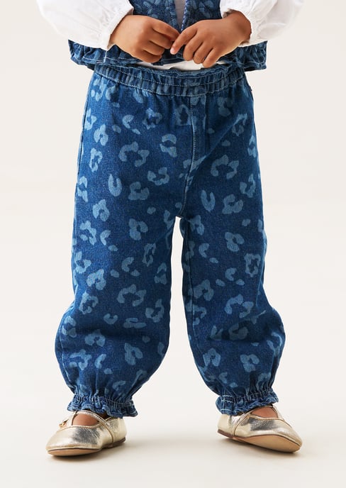 Petra Leopard Denim Trousers - Image 2