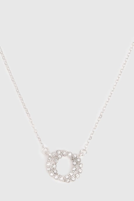 Embellished Double Ring Necklace - Image 2