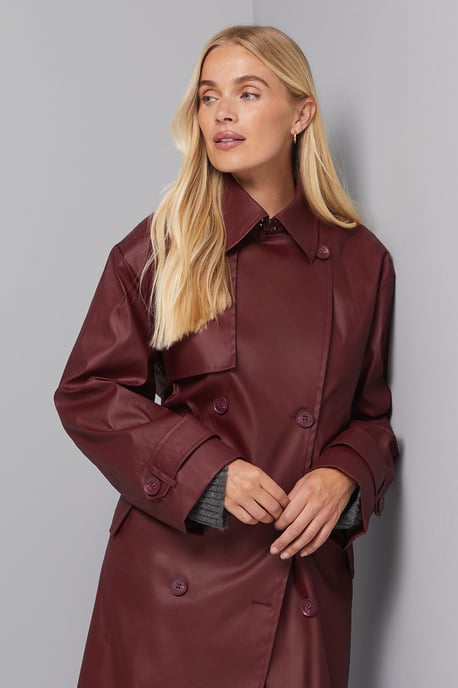 Petite A Line Inverted Box Pleat Back Mac - Image 3
