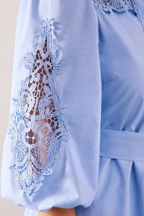 Petite Occasion Cotton Cutwork Detail Shirt Dress - Image 5