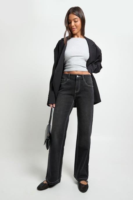 Low Waist Straight Leg Jean - Image 1