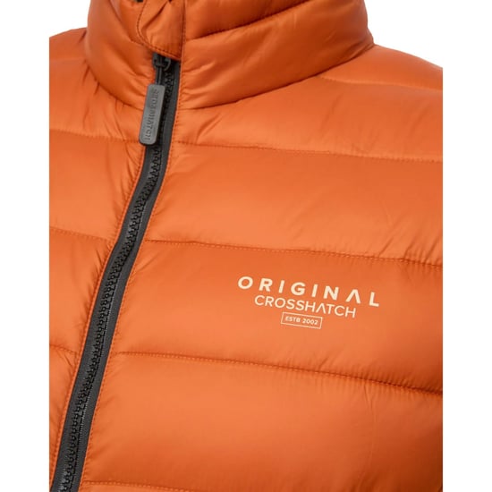 Crosshatch Mens Gattering MVE Quilted Gilet (Burnt Orange) - Image 3