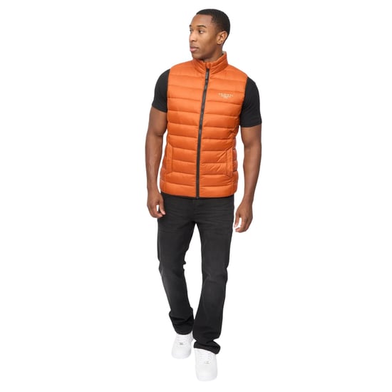 Crosshatch Mens Gattering MVE Quilted Gilet (Burnt Orange) - Image 4