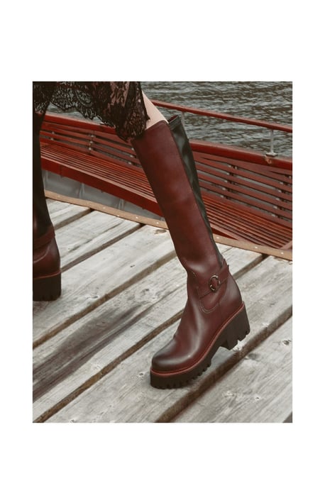 Remina Burgundy Boots - Image 2