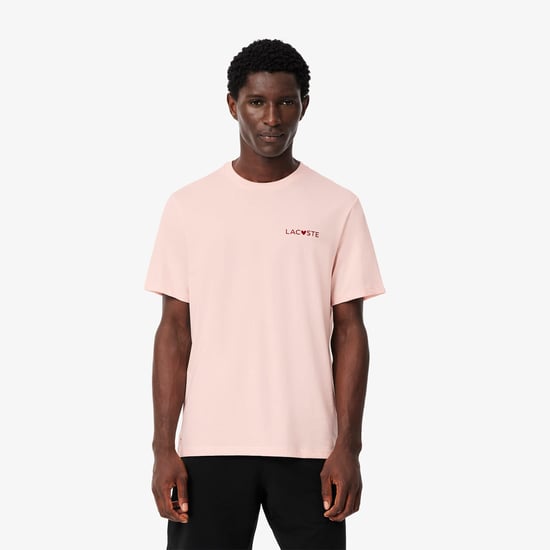Lacoste Heren Valentijns Lounge T-Shirt (Roze) - Image 2
