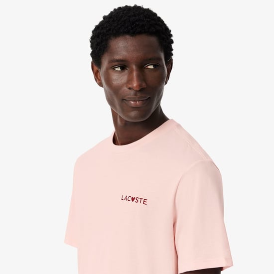 Lacoste Heren Valentijns Lounge T-Shirt (Roze) - Image 5