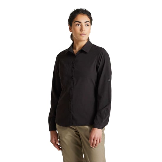 Craghoppers Dames Kiwi Langarmshirt (Zwart) - Image 3