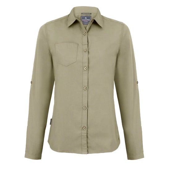 Craghoppers Dames Kiwi Lange Mouwen Shirt (Grind) - Image 1