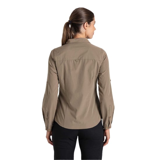 Craghoppers Dames Kiwi Lange Mouwen Shirt (Grind) - Image 2