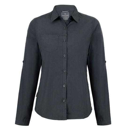 Craghoppers Dames Kiwi Lange Mouw Shirt (Carbon Grijs) - Image 1
