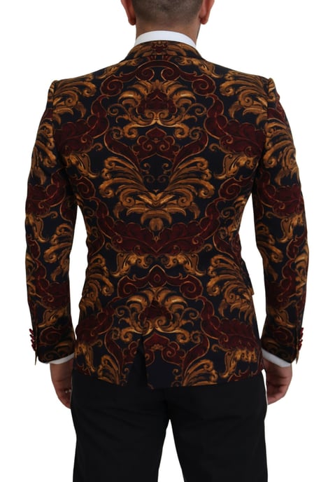 Baroque Print Velvet Blazer Model Kos2113 - Image 3