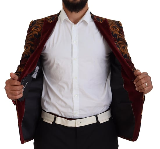Baroque Print Velvet Blazer Model Kos2113 - Image 6