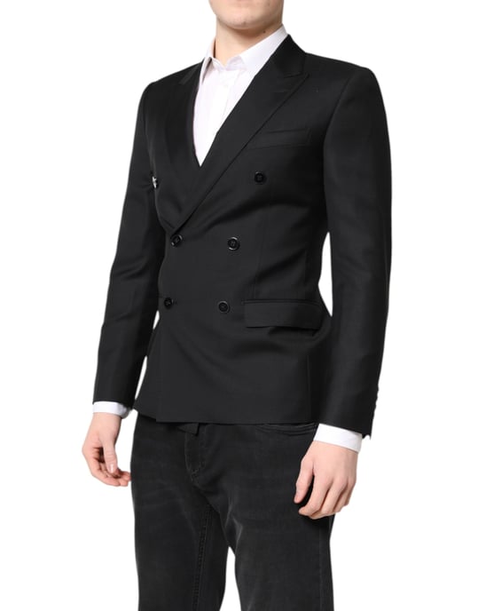 Dubbelknäppt Slim Fit Kavaj - Image 3
