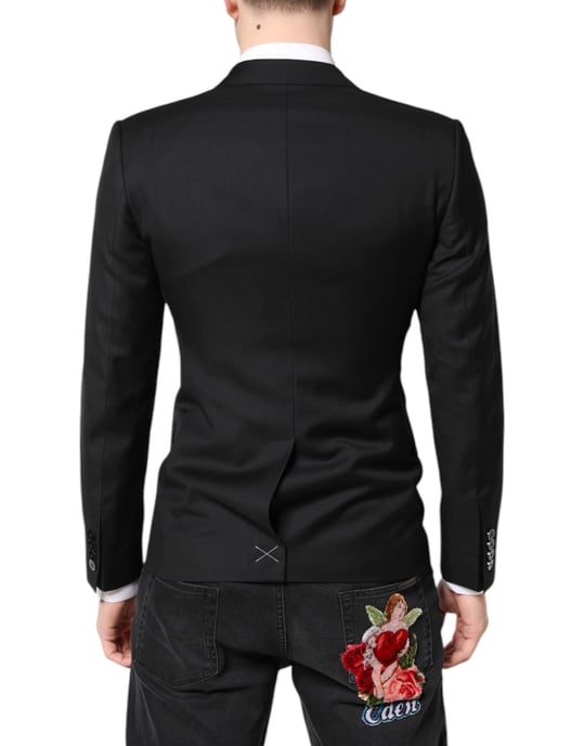 Dubbelknäppt Slim Fit Kavaj - Image 4