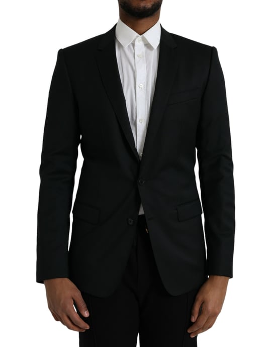 Klassieke Pas Blazer Effen Zwart - Image 1