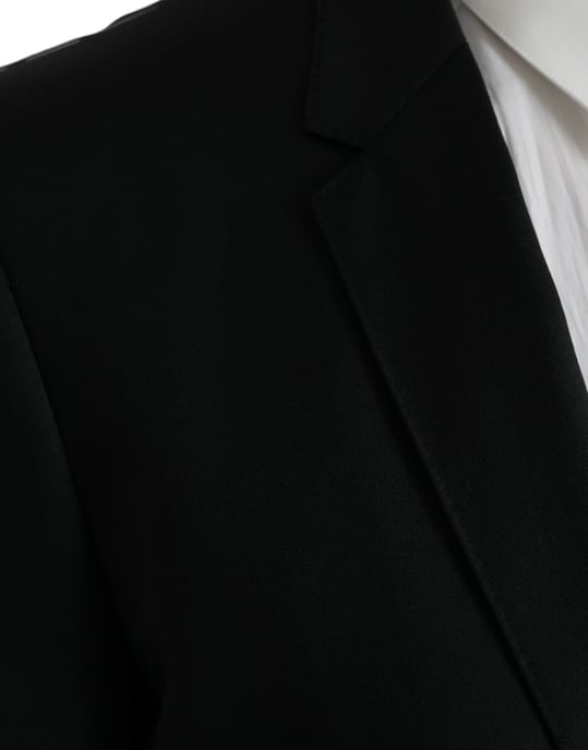 Klassieke Pas Blazer Effen Zwart - Image 5